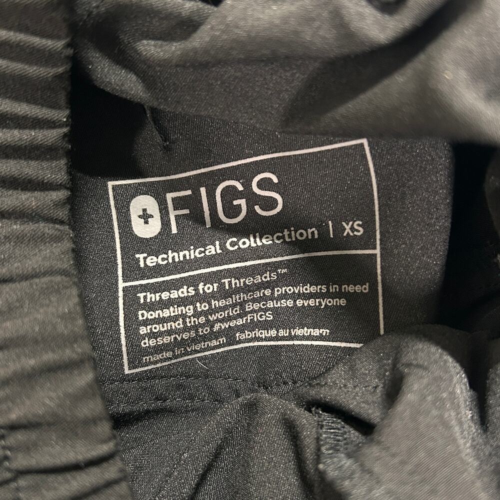 FIGS Zamora Jogger Scrub Pants Black medical work womens size XS - Picture 4 of 7